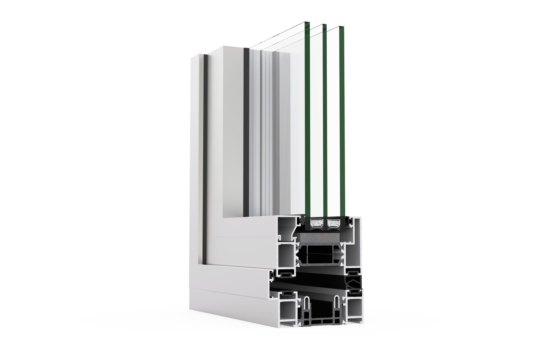 METHODO FLEX · Bi-Fold Plus — визуализация на профила — Cortizo