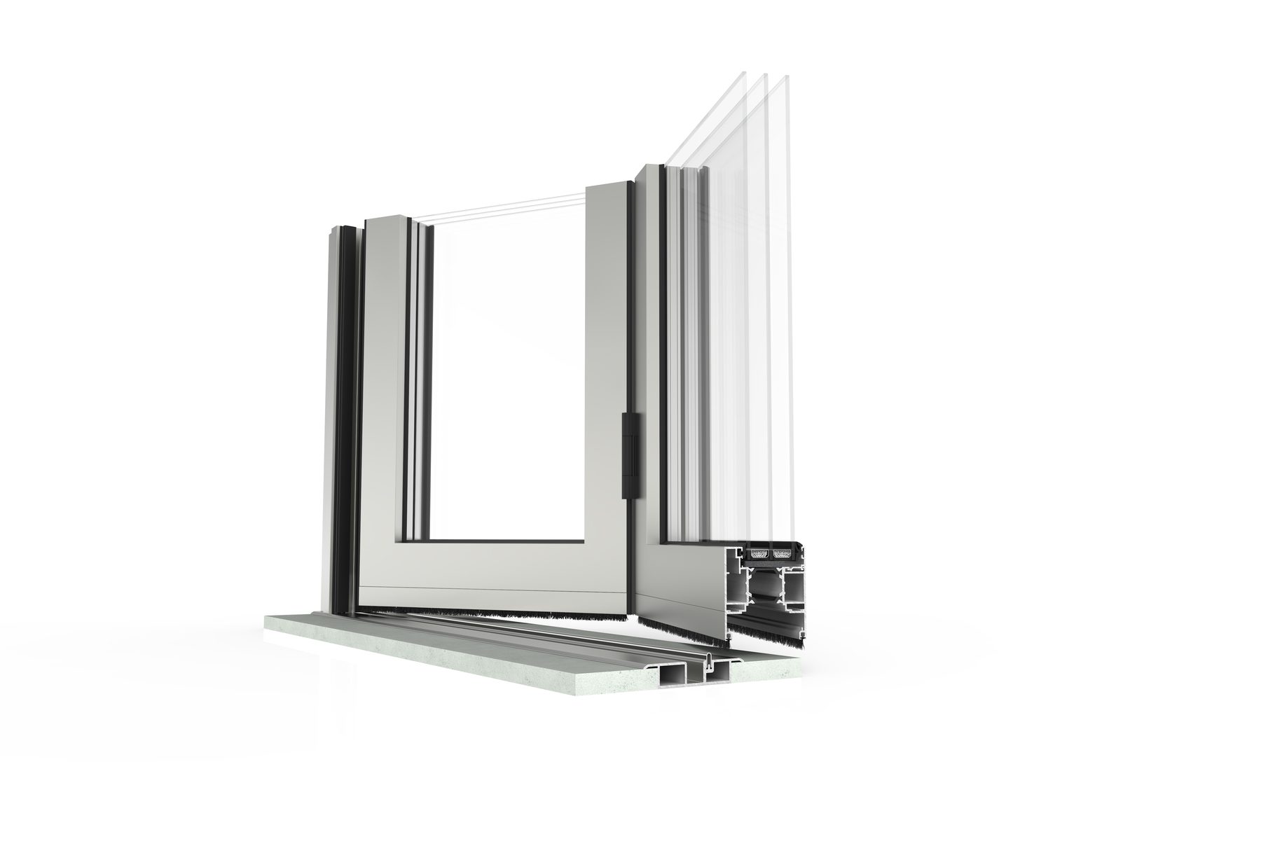 METHODO FLEX · Bi-Fold — визуализация на профила — Cortizo